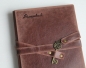 Preview: Stammbuch "Schlüssel" im Vintage-Look aus Leder DIN A5, braun